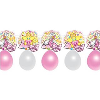 👉 Roze papier meisjes Pegaso Ballonnenslinger Meisje 150 Cm 8001619102880