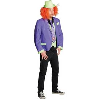 👉 Verkleedkostuum lila tgroen mannen Rubie's Jolly Clown Heren Lila/mintgroen 4003417648434