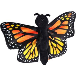 👉 Knuffel zwart pluche geel Wild Republic Monarchvlinder Junior 20 Cm 92389235418