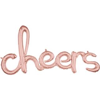 👉 Folie goud goudkleurig Amscan Ballon Cheers 101 Cm Rosé 26635391849