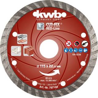 👉 Doorslijpschijf rood diamant KWB Cut-Fix Red-Line 115mm 4009317971405