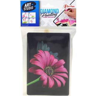 👉 Knutselset roze Toi-toys Diamond Painting Bloem 15 X 10 Cm 8719817475650