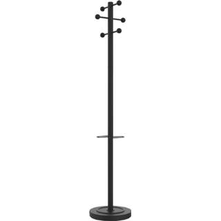 👉 Kapstok zwart hout stuks kapstokken Unilux Access, hoogte 175 cm, 6 kledinghaken, met parapluhouder, 3595560025398