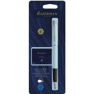 👉 Vulpen pastel stuks fijn vulpennen blauw Waterman Allure fijne punt, inclusief 6 inktpatronen, op blister 3026981352157