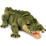 👉 Krokodil knuffel groene pluche Liggende Alligator/krokodil 66cm - Knuffeldier 8719538116153