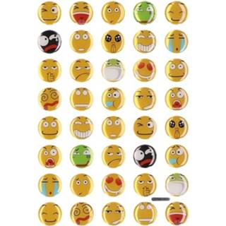 👉 Stickervel Gekleurde Smiley 3d 40 Stuks - Stickers 8719538364141