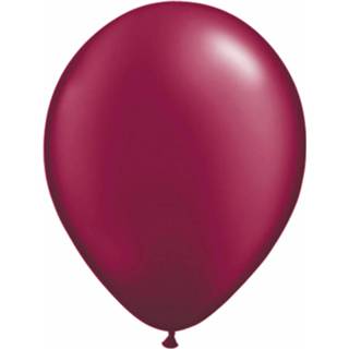 👉 Ballon rood 50x Ballonnen Donkerrood - 8718758606963