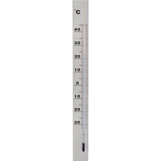 👉 Thermometer grijs aluminium Binnen/buiten Van 3.8 X 37 Cm - Buitenthermometers 8720276539562