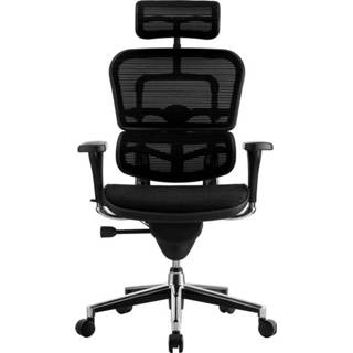 👉 Bureaustoel zwart One Size Color-Zwart COMFORT Ergohuman Classic (met hoofdsteun) - Mesh zitting 5060545410271