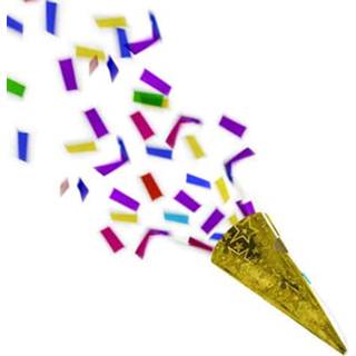👉 Party popper zilver multikleur Confetti (4 Stuks) 8714572622110