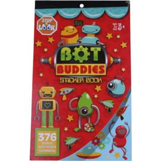 👉 Stickerboek Stop & Look Bot Buddies 24 X 14,8 Cm 376 Stickers 8719817759552