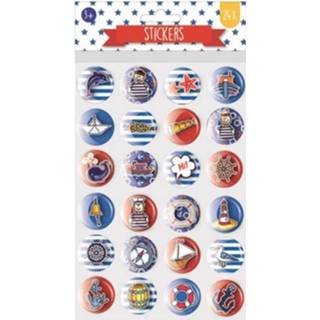 👉 W&o Stickervel Bubble Maritiem 26 X 14,5 Cm Papier 24-delig