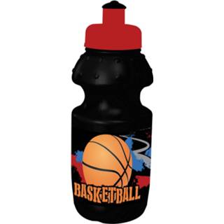 👉 Drinkfles rood zwart kunststof jongens Must Basketball 350 Ml Rood/zwart 8719817691272