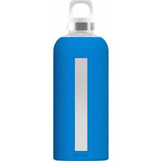 👉 Drinkfles blauw glas siliconen Sigg 500 Ml Glas/siliconen 7610465877425