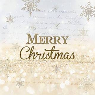 👉 Servet papieren 20x Kerst Thema Servetten Merry Christmas 33 X Cm - Kerstservetten Wegwerpservetten 3-laags 8720276139106