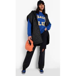 👉 Oversized Gewatteerde Bodywarmer Met Ronde Stiksels, Black
