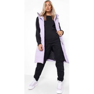 👉 Long Line Bodywarmer Met Capuchon, Lilac