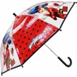 👉 Paraplu transparant rood PVC Miraculous Junior 73 Cm Transparant/rood 8712645285064
