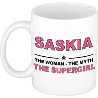 👉 Mok active vrouwen Saskia The woman, myth supergirl collega kado mokken/bekers 300 ml