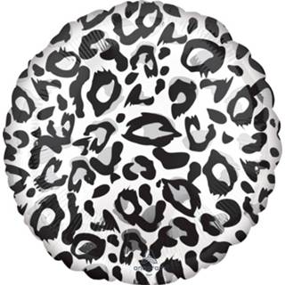 Folieballon zwart wit grijs Anagram Leopard 43 Cm Zwart/wit/grijs 26635424141