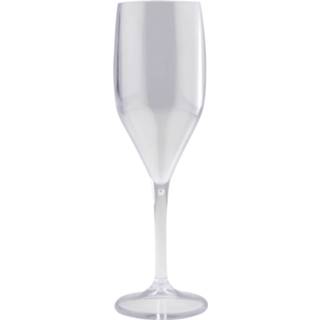 Champagneglas transparant kunststof One Size Set van 2x stuks champagneglazen/prosecco flutes 150 ml onbreekbaar - Champagneglazen 8720276739825