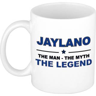 👉 Beker keramiek active mannen Jaylano The man, myth legend verjaardagscadeau mok / 300 ml