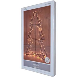👉 Kerstverlichting zwarte metalen Verlichte Figuren 3d Lichtboom/metalen Boom/kerstboom Met 120 Led Lichtjes 77 Cm - Figuur 8713619397158