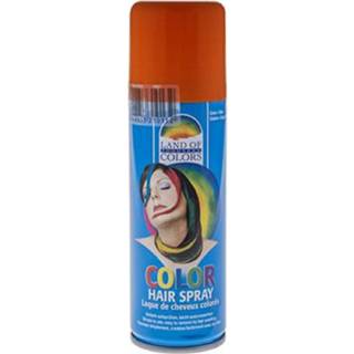 👉 Haarkleuring oranje Carnaval Verkleed Haar Verf/spray 111 Ml - Verkleedhaarkleuring 8720576712245
