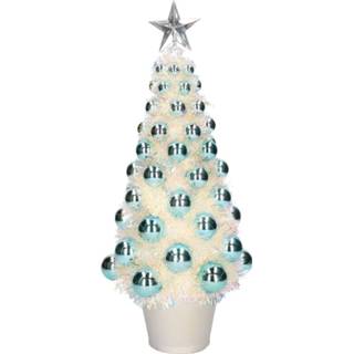 👉 Kunstkerstboom blauw Compleet Met Lichtjes En Ballen 40 Cm - 8720147980349