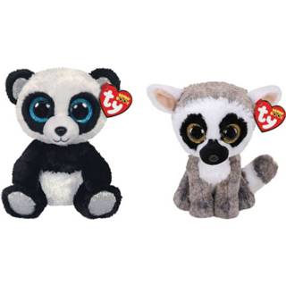 👉 Knuffel Ty - Beanie Boo's Bamboo Panda & Linus Lemur 8720679614613