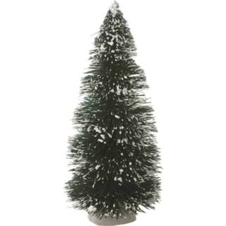 Kerstboom groen wit Dickensville Besneeuwd Kerstdorp 15 Cm Groen/wit 8712953467206