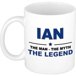 👉 Beker keramiek active mannen Ian The man, myth legend verjaardagscadeau mok / 300 ml