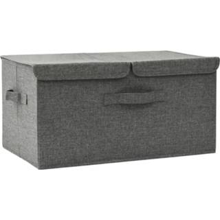 👉 Opbergbox antracietkleurig stof Vidaxl 50x30x25 Cm 8720286505342