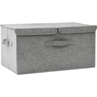 👉 Opbergbox stof Vidaxl 50x30x25 Cm Crèmekleurig 8720286505380