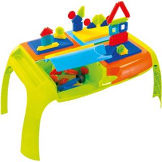 👉 Groen Bloko Blokkentafel Junior 66 X 39 31 Cm 38-delig 5907442117448