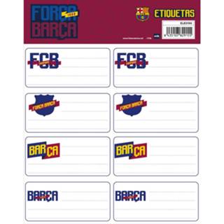👉 Etiket wit Fc Barcelona Etiketten Forca Barca Zelfklevend 16 Stuks 8435107829155