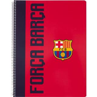 👉 Schrijfblok rood papier Fc Barcelona Geruit 5 Mm A4 8435497224288