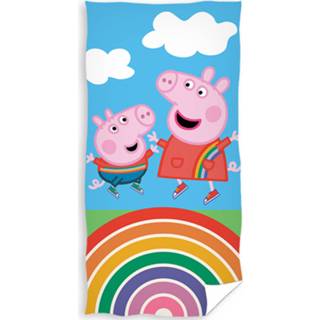👉 Strandlaken katoen Peppa Pig Rainbow - 70 X 140 Cm 8592850412345
