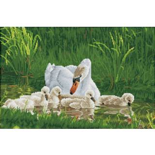 👉 Diamond Dotz Mother Swan Painting, 31.174 Dotz, 62x41 Cm 4895225921706