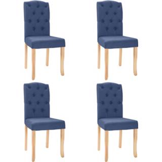 👉 Eetkamerstoel bruin stof Vidaxl Eetkamerstoelen 4 St 8720286599051