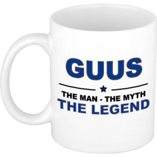 👉 Beker keramiek active mannen Guus The man, myth legend verjaardagscadeau mok / 300 ml