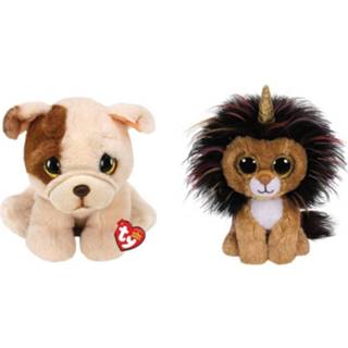 👉 Knuffel Ty - Beanie Buddy Houghie Dog & Ramsey Lion 8720679634277