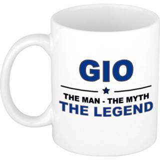 👉 Beker mannen Gio The Man, Myth Legend Cadeau Koffie Mok / Thee 300 Ml - Naam Mokken 8720276087780