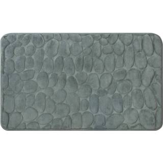 👉 Badmat grijs Quvio Met Stenen Patroon - 50 X 80 Cm 8719688037179