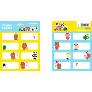 👉 Etiket blauw Grupo Erik Etiketten Line Friends Zelfklevend 16 Stuks 8435497223588