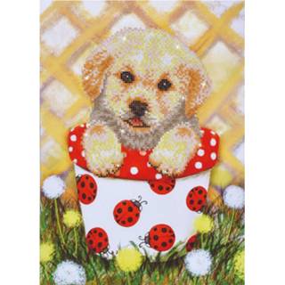👉 Diamond Dotz Pup In Pot Painting, 20587 Dotz, 42x30 Cm 4897073243627