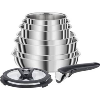 👉 Seb Compact Kookgerei Set 10 Stuks Inox Alle Warmtebronnen Inclusief Inductie L953sa04 3168430302181