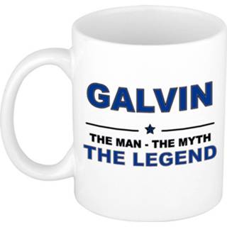 👉 Beker mannen Galvin The Man, Myth Legend Cadeau Koffie Mok / Thee 300 Ml - Naam Mokken 8720276087551