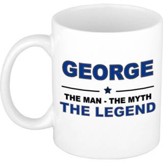 👉 Beker mannen George The Man, Myth Legend Cadeau Koffie Mok / Thee 300 Ml - Naam Mokken 8720276087452