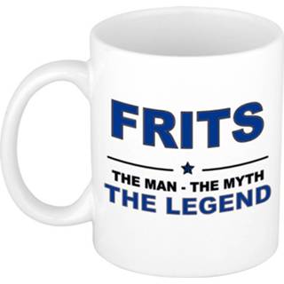 👉 Beker keramiek active mannen Frits The man, myth legend verjaardagscadeau mok / 300 ml